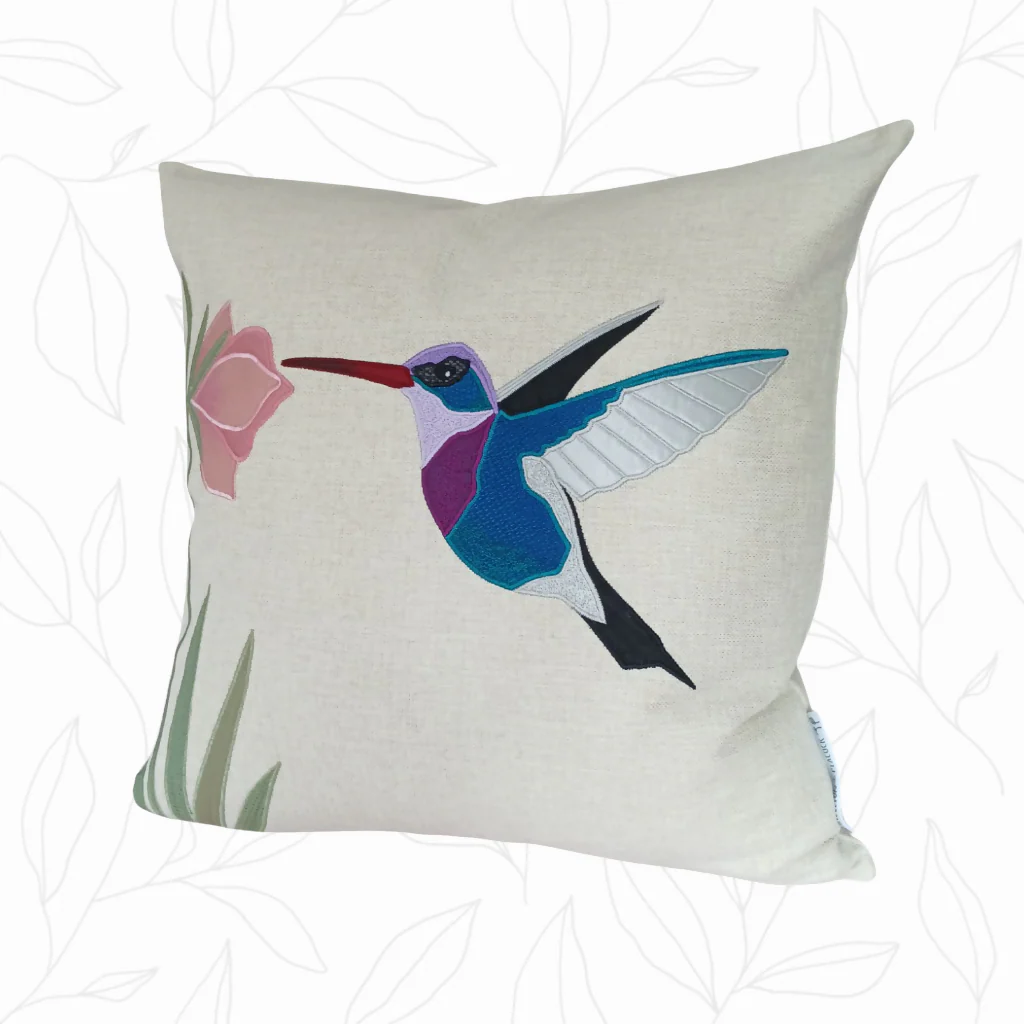 Hummingbird Handmade Cushion - Image 4