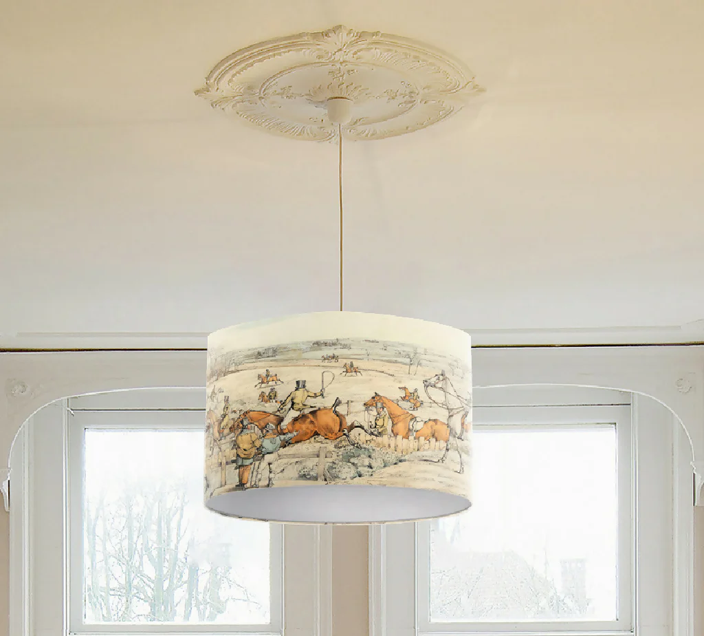 Hunting Scene Fine Art Lampshade