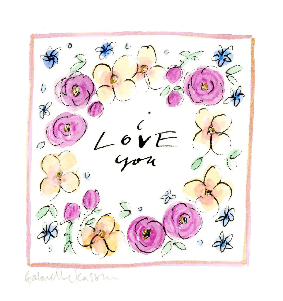 'I Love You' Romantic Petite Original Framed Art - Image 3