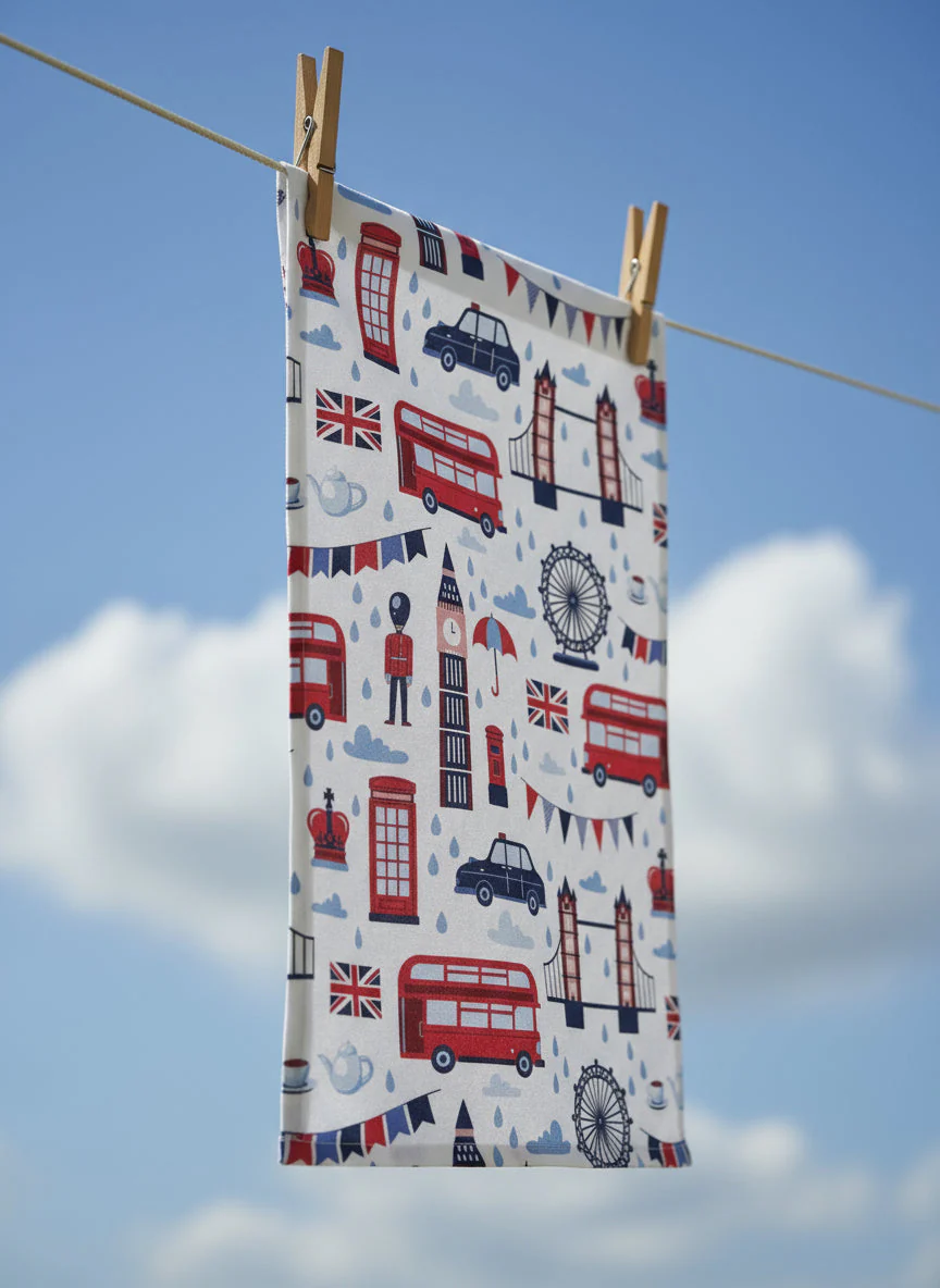 Iconic Landmarks of London Tea Towel