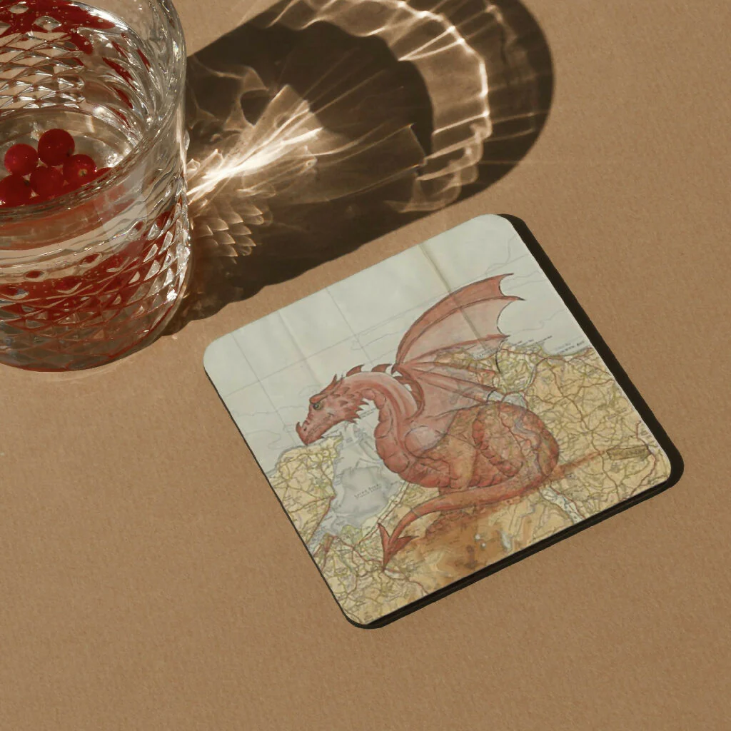 Idris Dragon Wooden Coaster - Image 3
