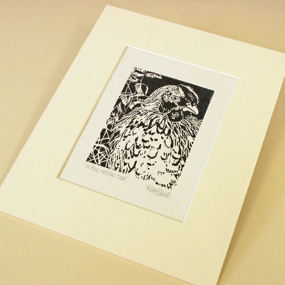 In the nettle bed - Open Ended Edition - Original Linocut Print - Image 2