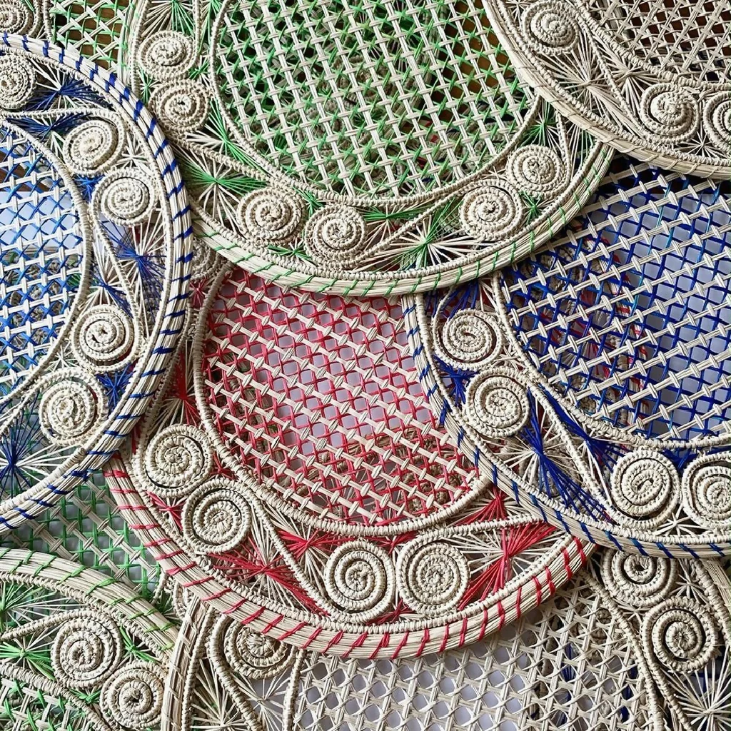 Iraca Placemat Set in Paola Blue - Image 3