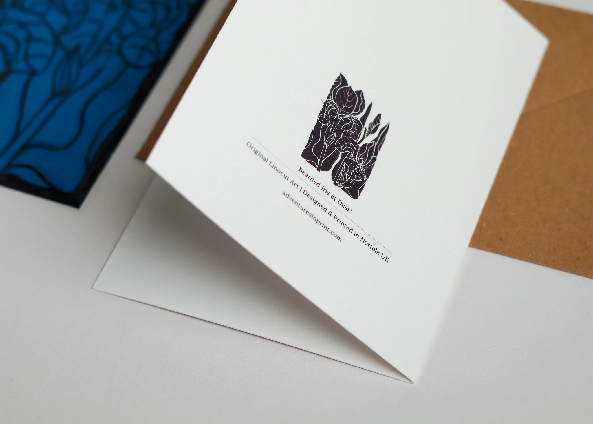 Iris at Dusk Luxury Cotton Card | Single Card & Envelope - Image 5