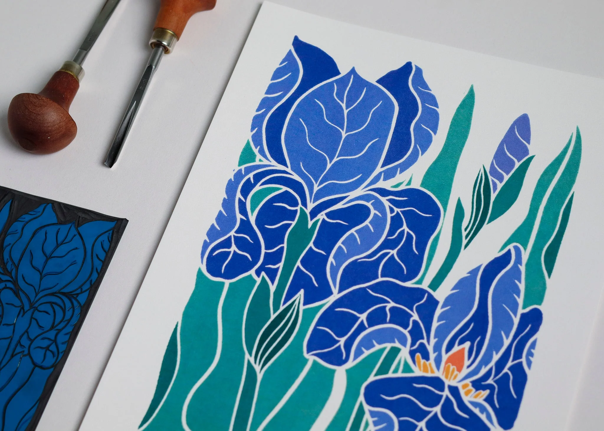 Iris in the Garden | Art Print on Cotton Paper - Image 4