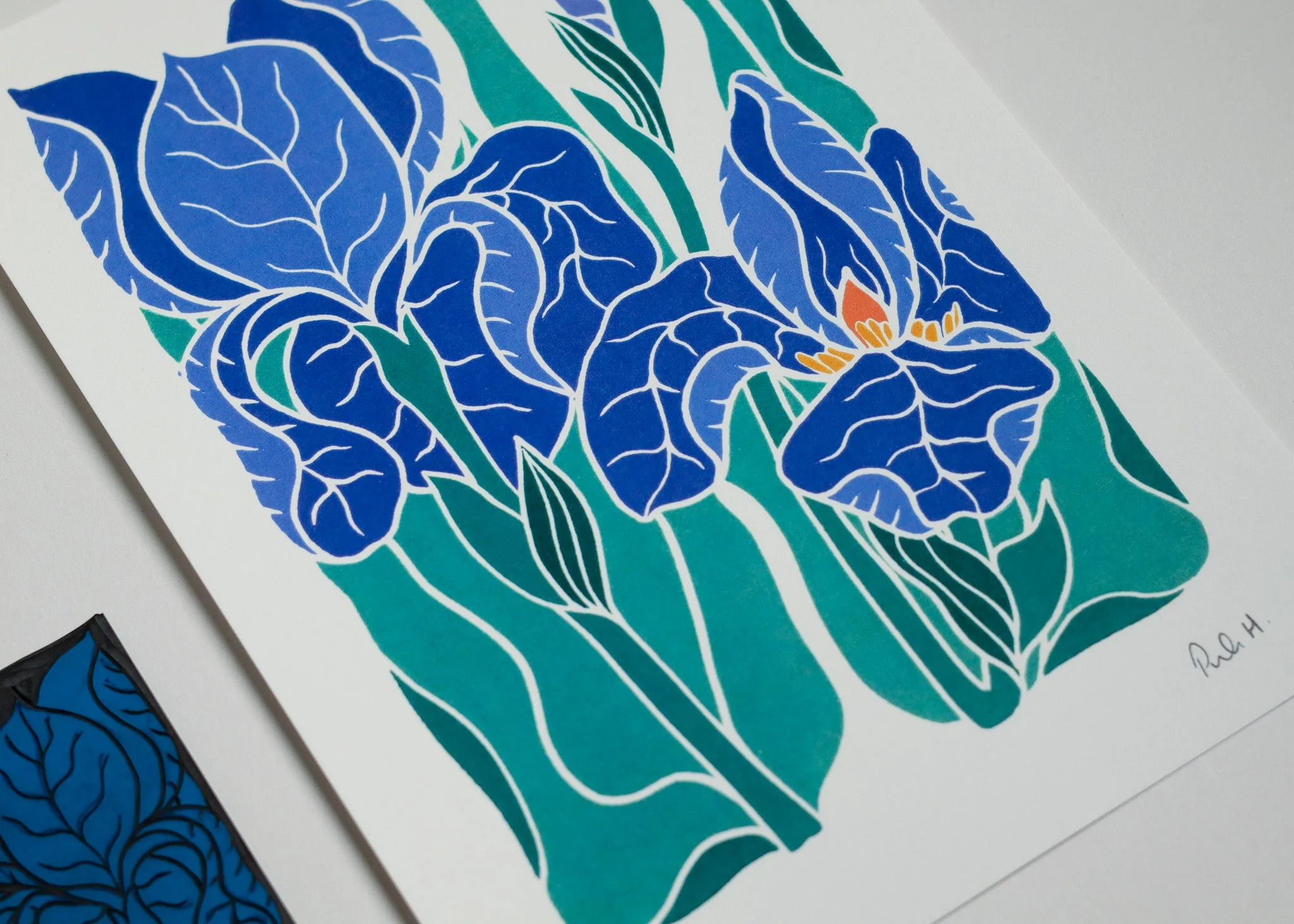 Iris in the Garden | Art Print on Cotton Paper - Image 5