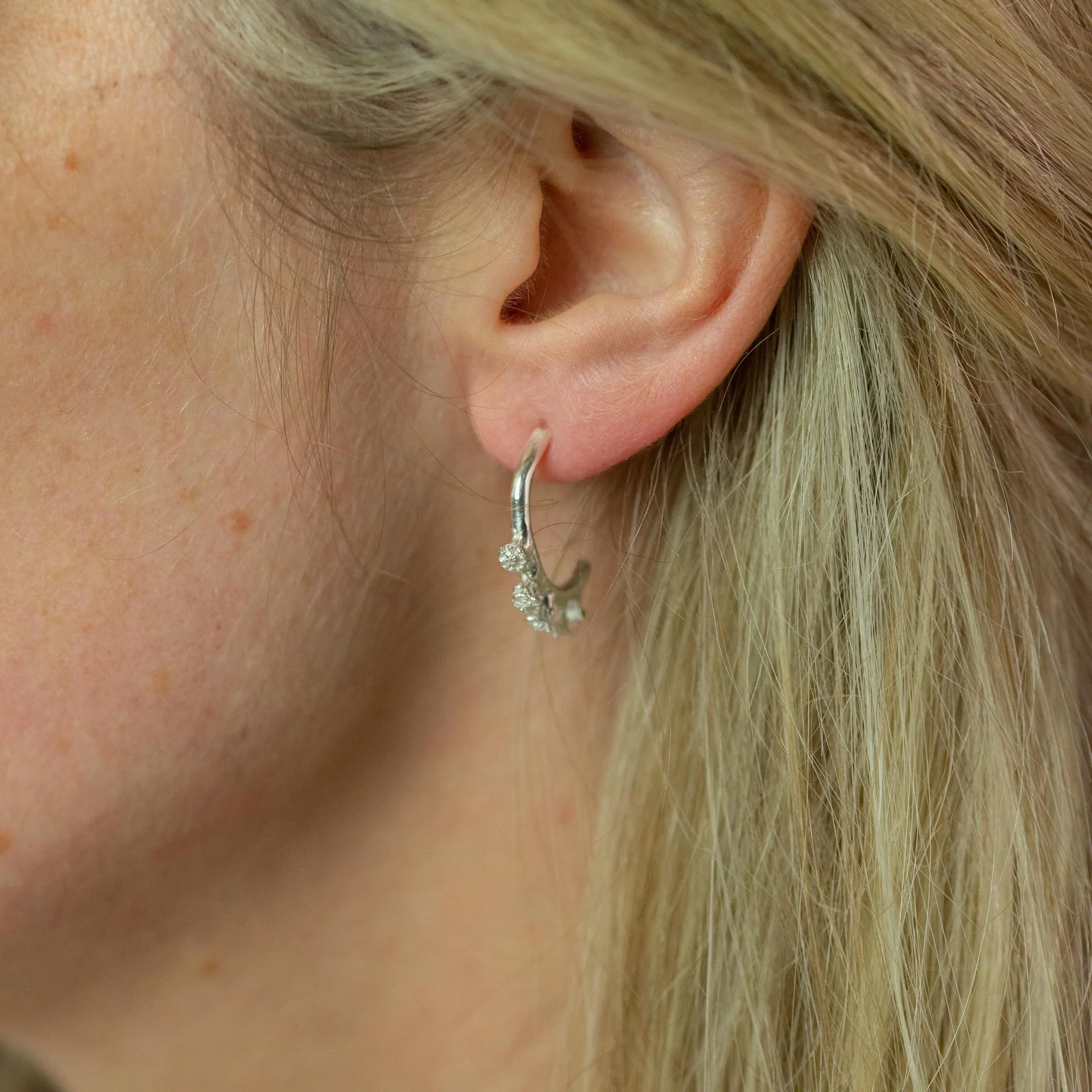 Ivy Bud Half Hoop Earrings - Image 2