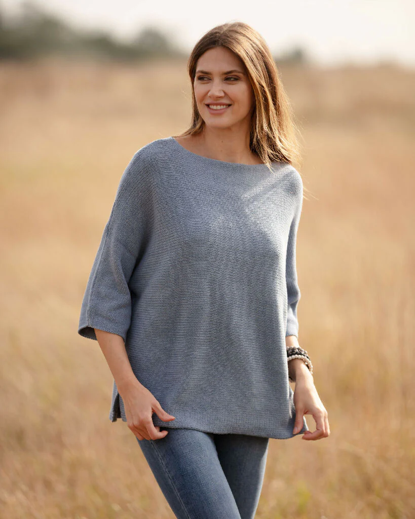 Ivy Rib Knit Relaxed Cotton Jumper - Image 3