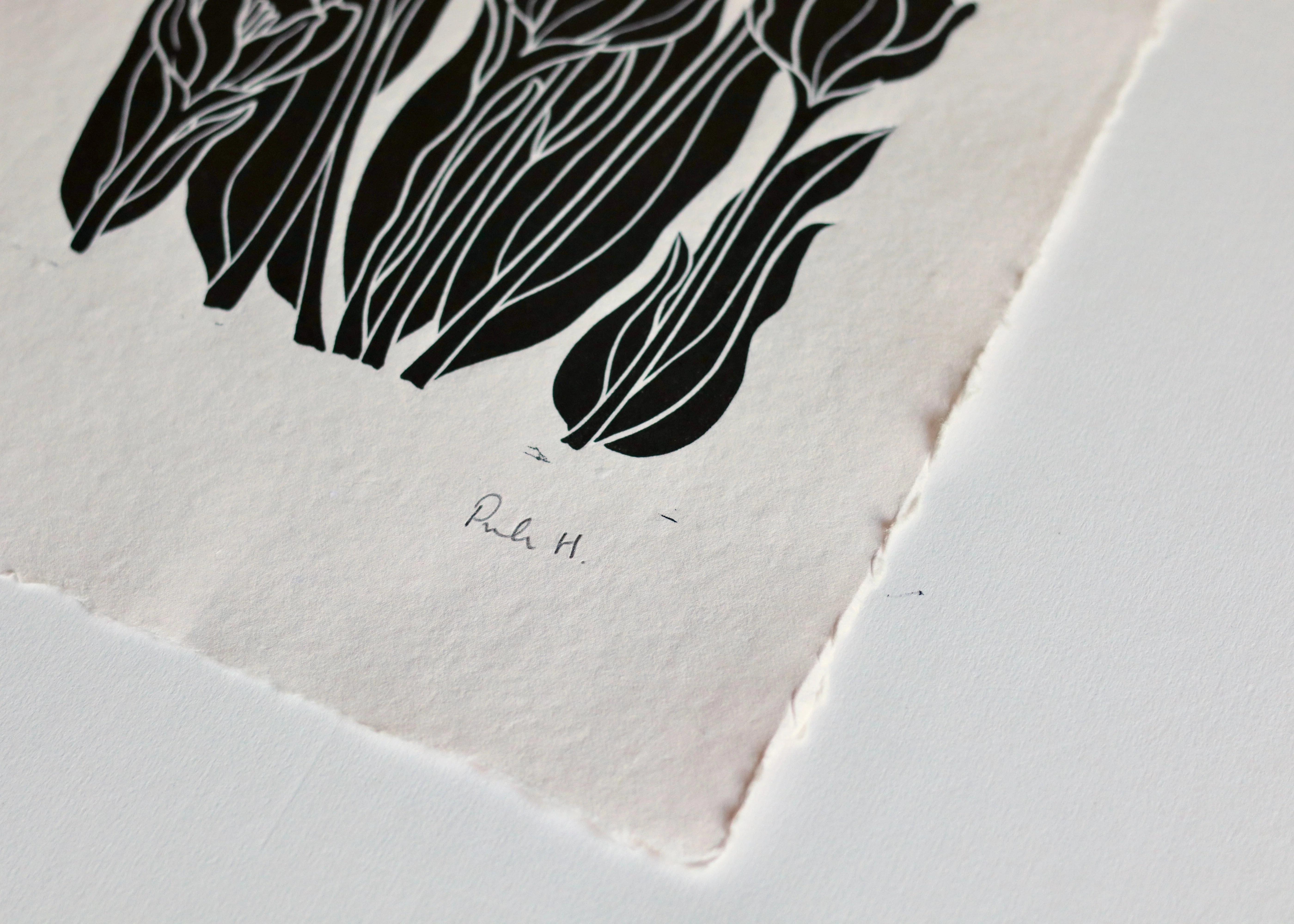 Joy Bloom Crocus Flowers Linocut | Hand printed on A4 Cotton Rag Paper - Image 6