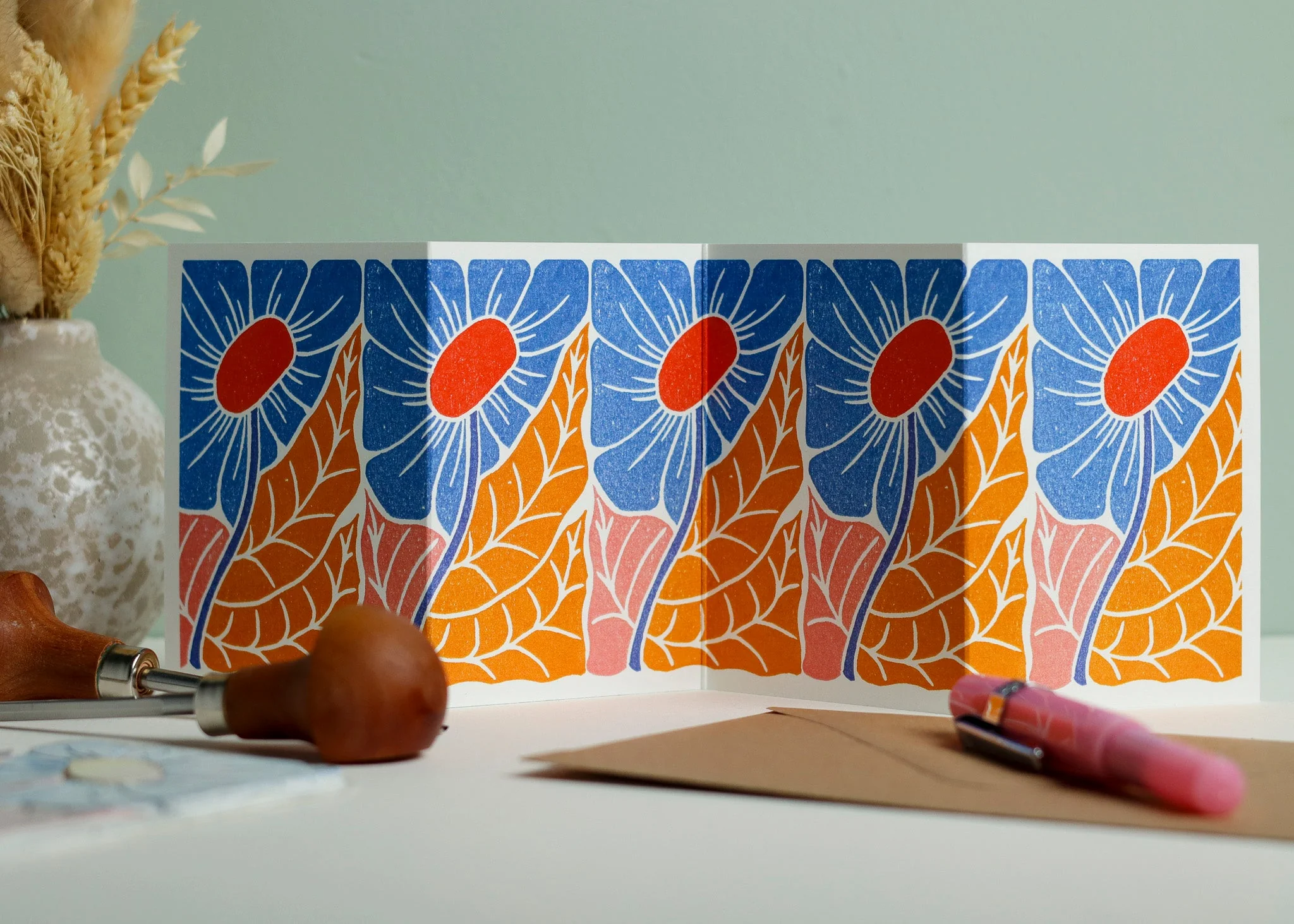 Joyful Garland Card | Single Card & Envelope - Image 2