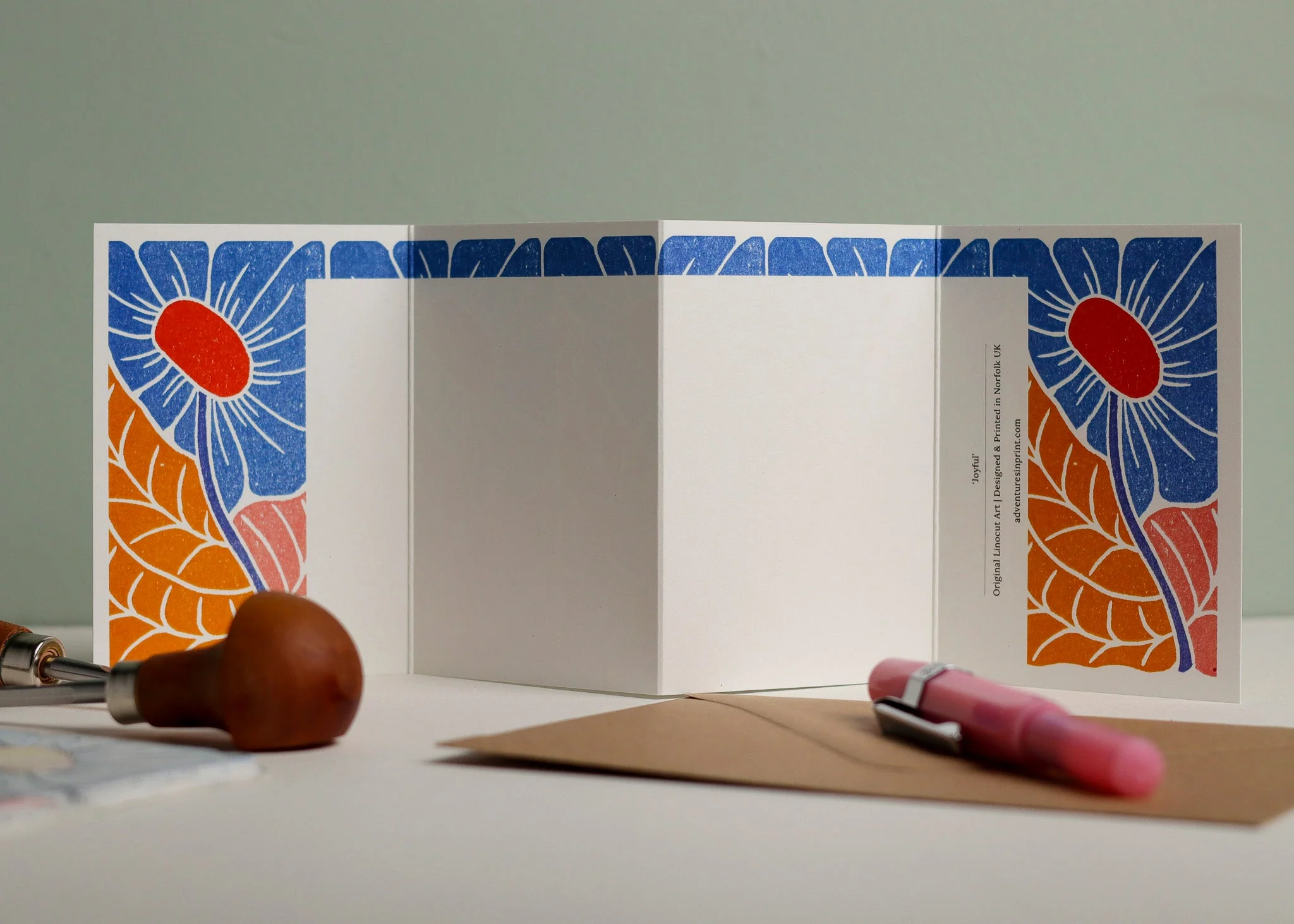 Joyful Garland Card | Single Card & Envelope - Image 3