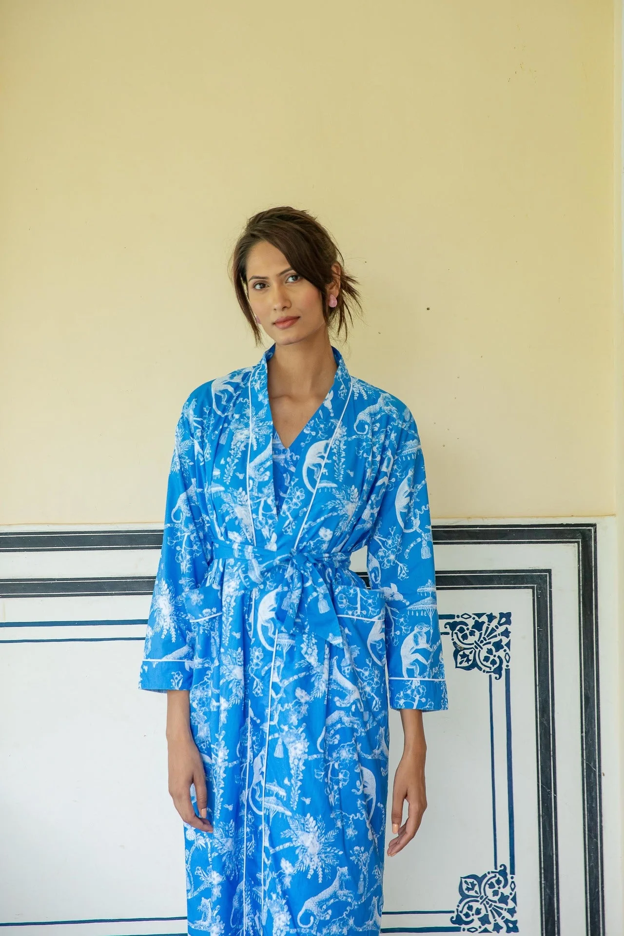 Jungle Party Kimono Robe - Pink - Image 3