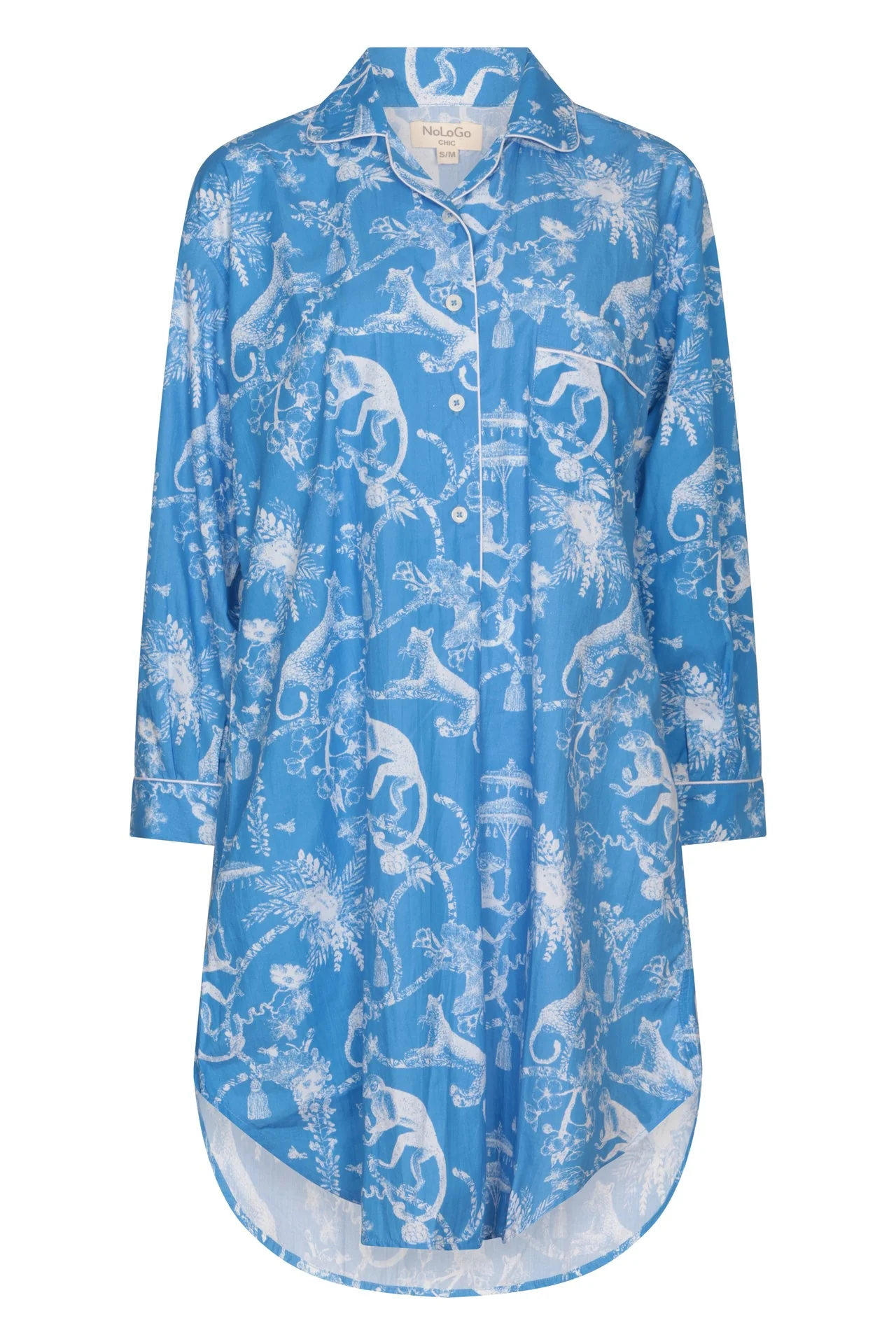 Jungle Party Nightshirt Cotton Poplin- Pink - Image 6