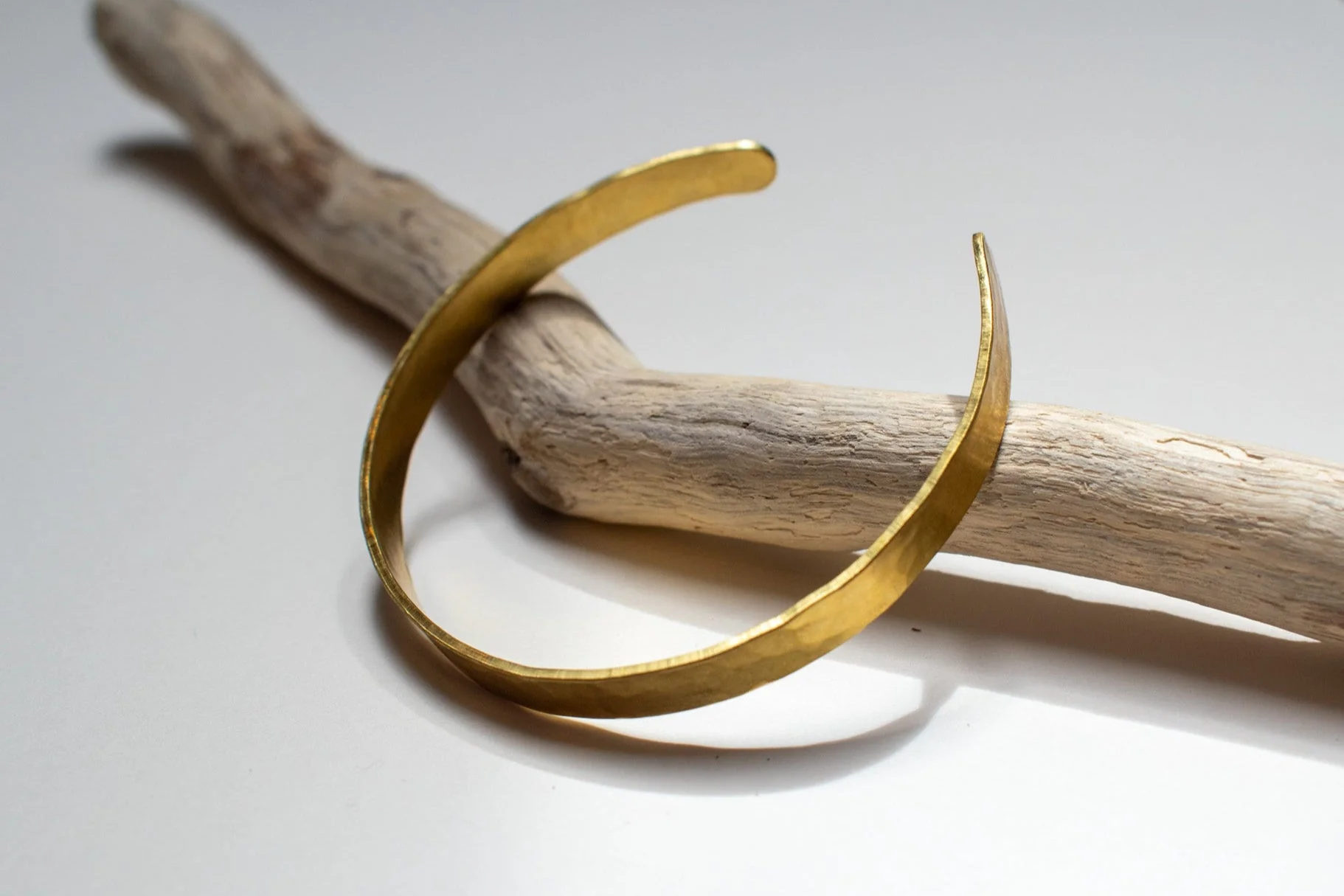 Kelpi Hammered Brass Cuff - Image 2