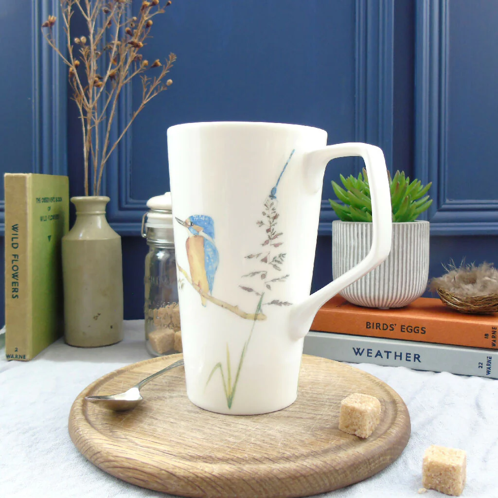 Kingfisher Bone China Tall Latte Mug - Image 4