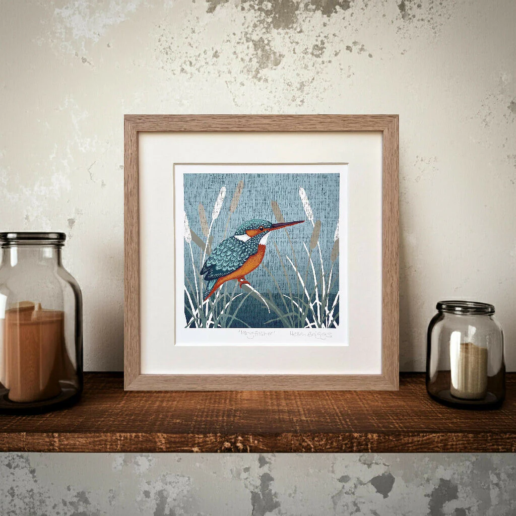 Kingfisher -Signed and mounted Giclée Art Print - Image 3