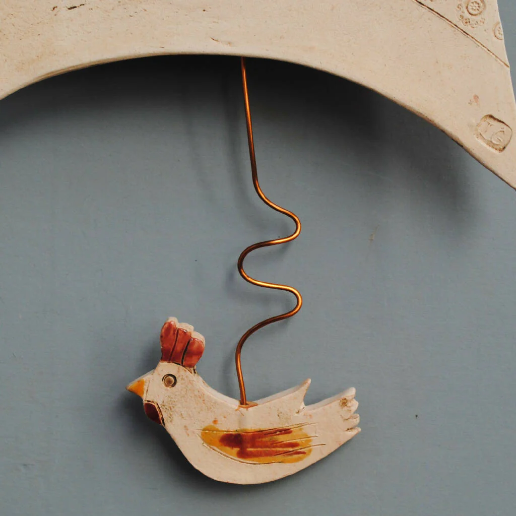 Kitchen Ceramic Wall Clock with Chicken - Image 3