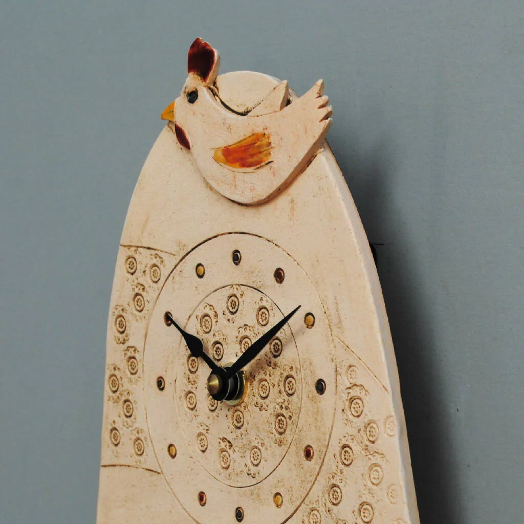 Kitchen Ceramic Wall Clock with Chicken - Image 5