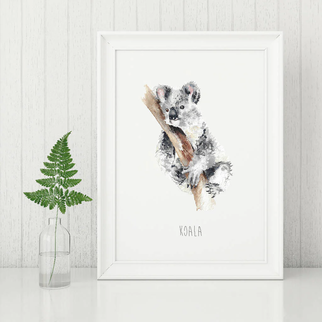 Koala Watercolour Art Print - Image 2