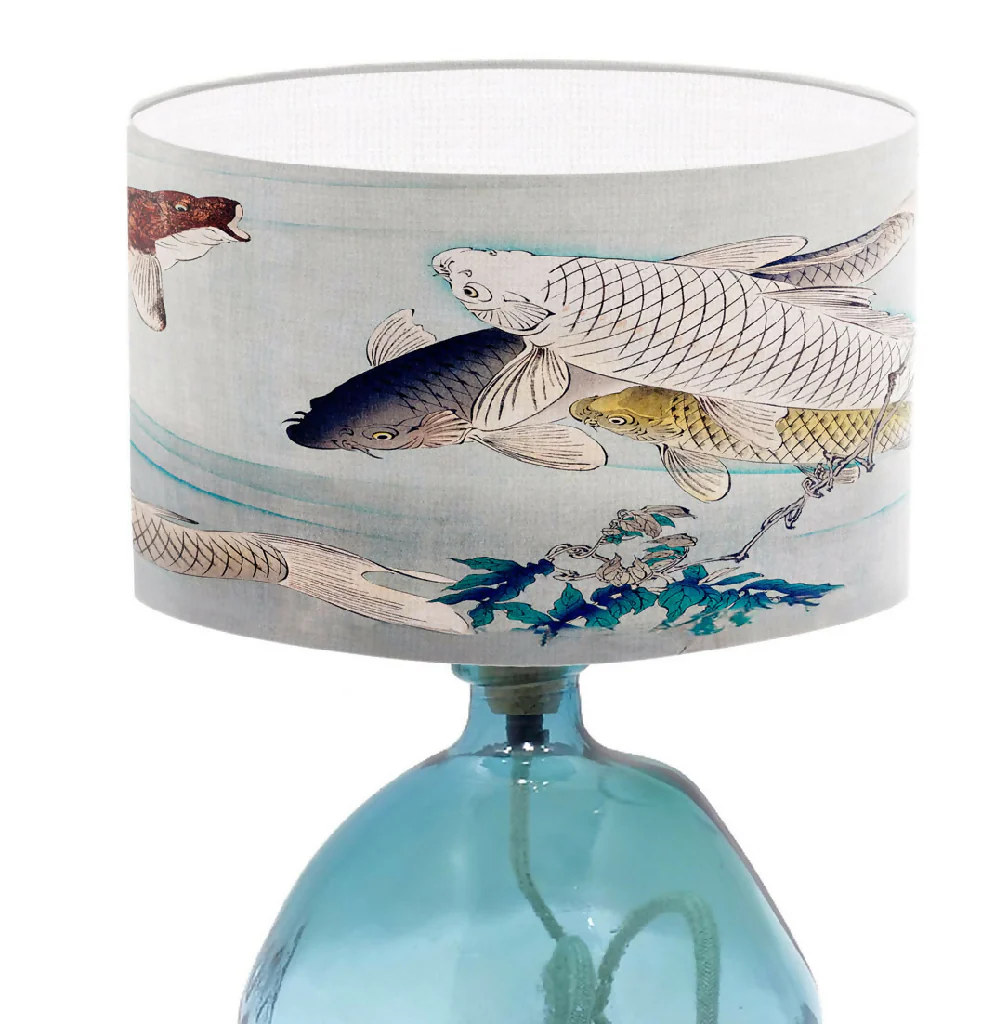 Koi Carp Fish Watercolour Print Lampshade - Image 3
