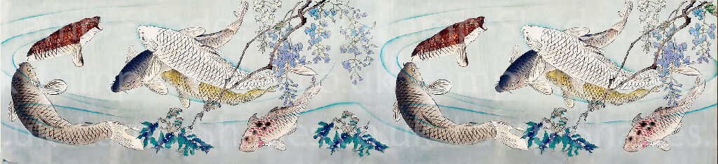 Koi Carp Fish Watercolour Print Lampshade - Image 5