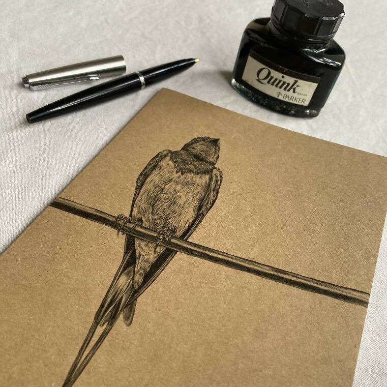 Kraft Notebook - Swallow - Image 2