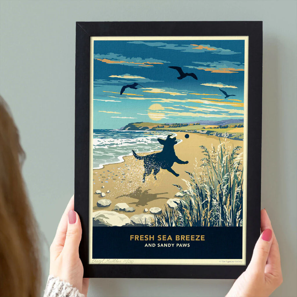 LABRADOR 'BEACH FUN’ LIMITED EDITION ART PRINT - Image 4