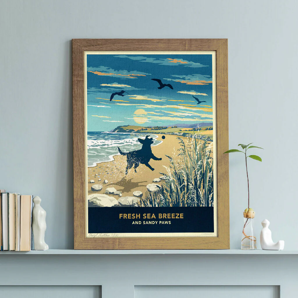 LABRADOR 'BEACH FUN’ LIMITED EDITION ART PRINT - Image 5