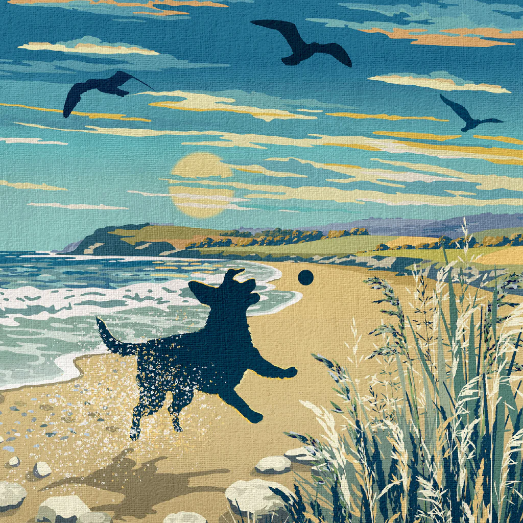 LABRADOR 'BEACH FUN’ LIMITED EDITION ART PRINT - Image 8