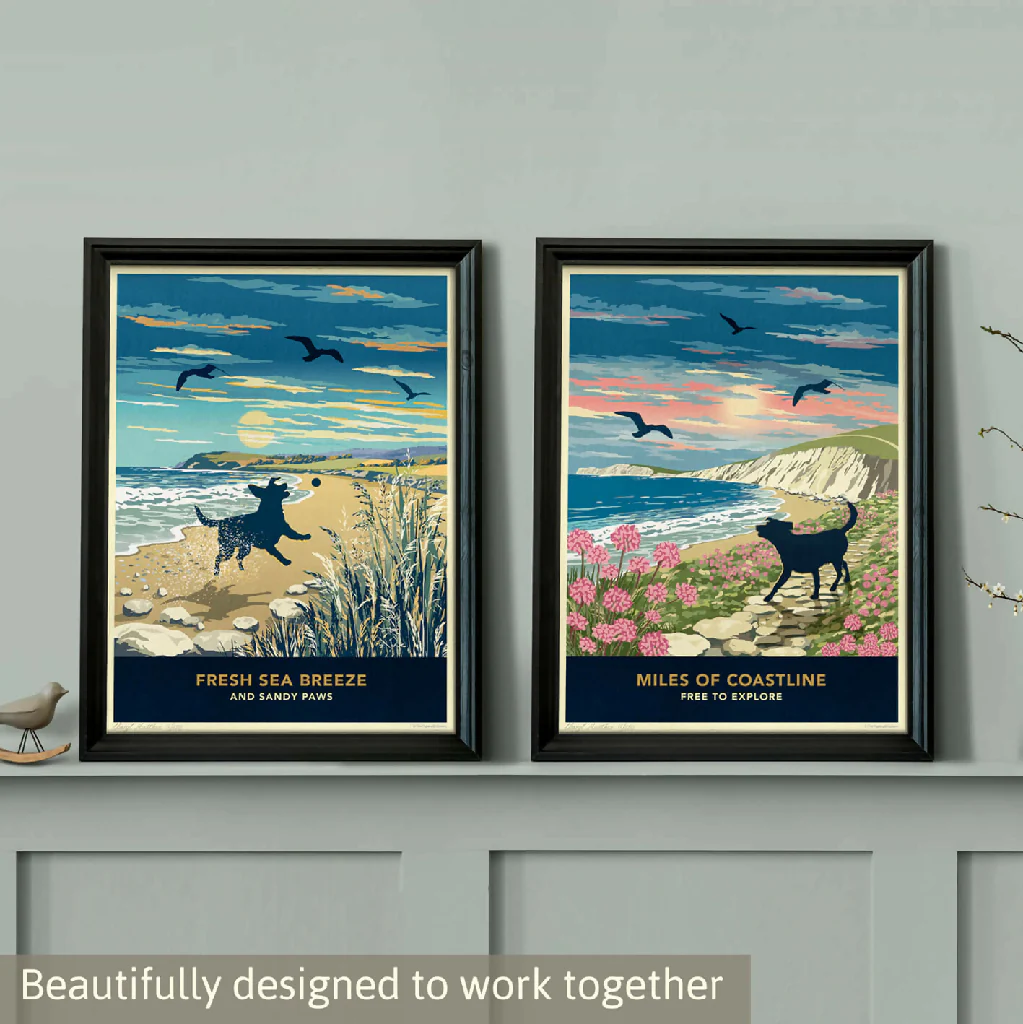LABRADOR 'BEACH FUN’ LIMITED EDITION ART PRINT - Image 9