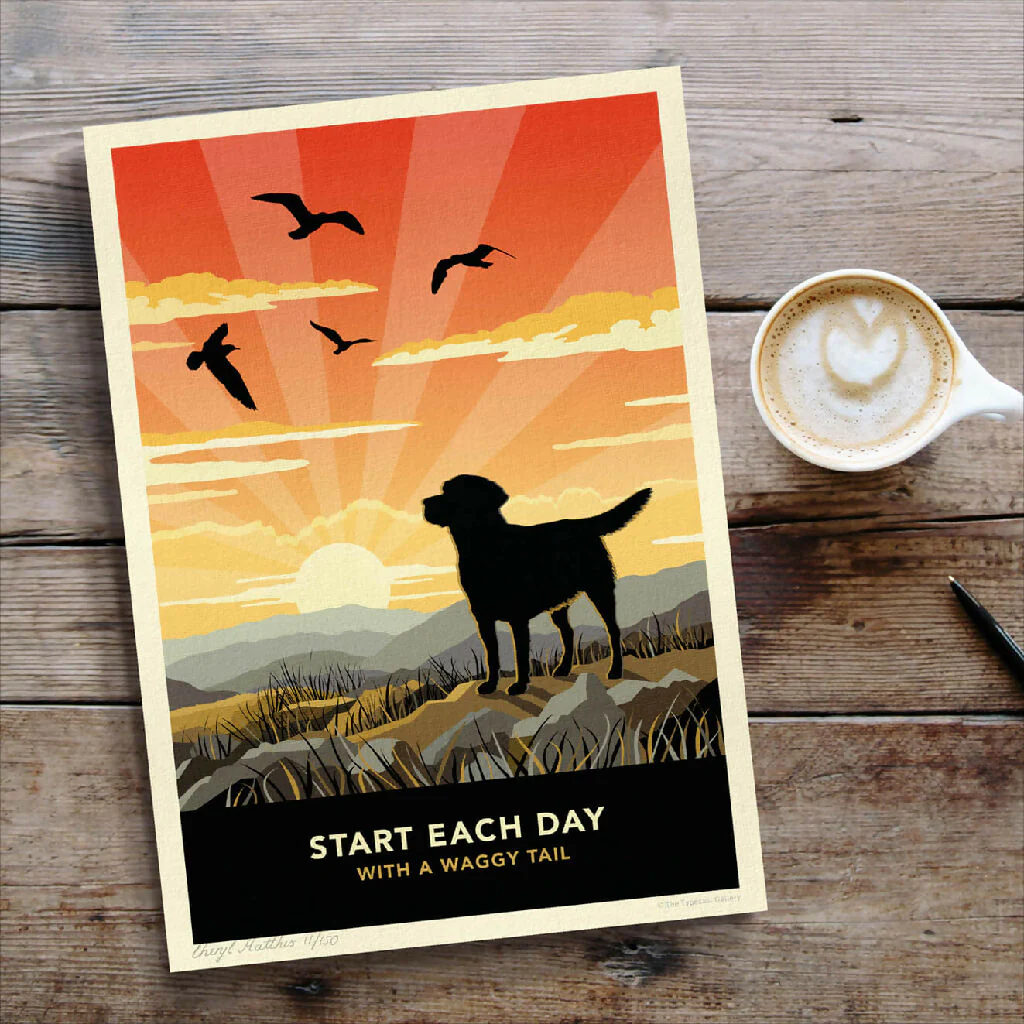 LABRADOR ‘WAGGY TAILS’ LIMITED EDITION ART PRINT - Image 6