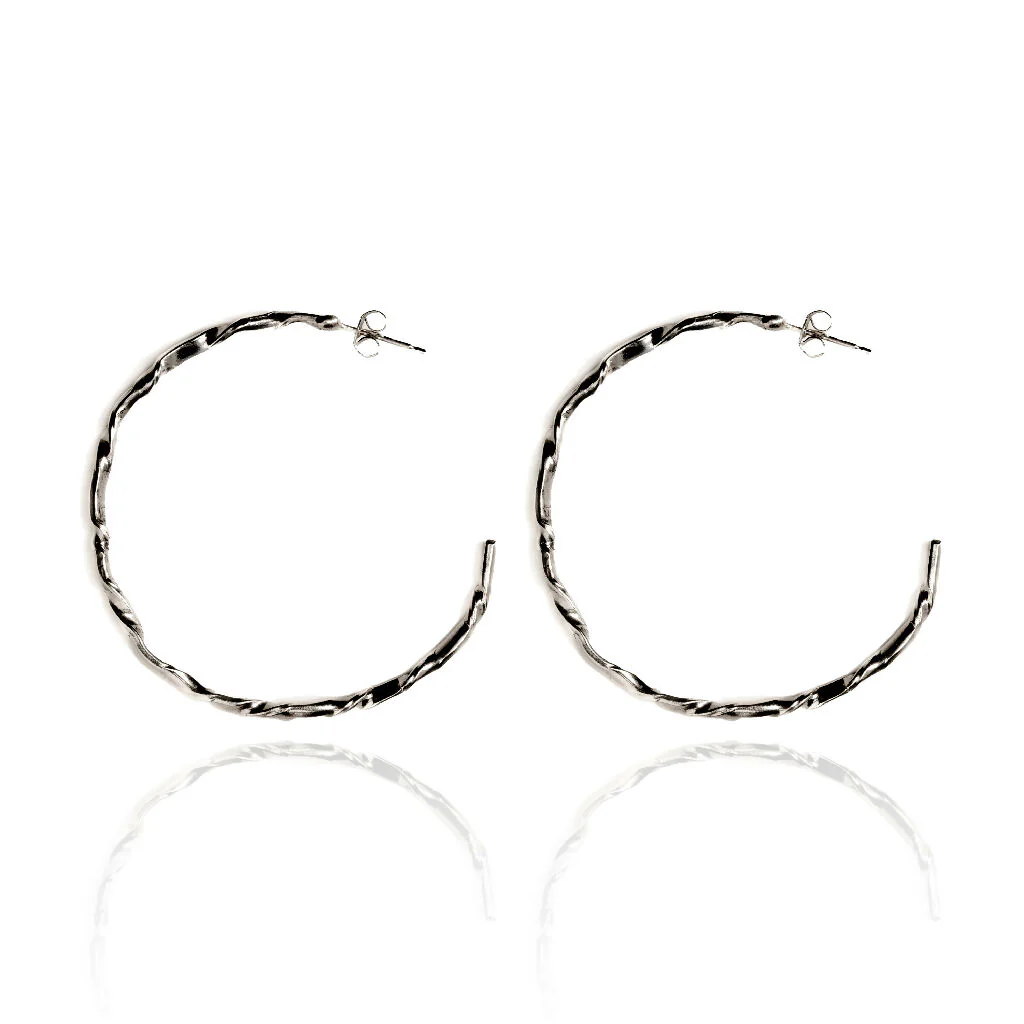 Large Crumpled Hoops - Image 2