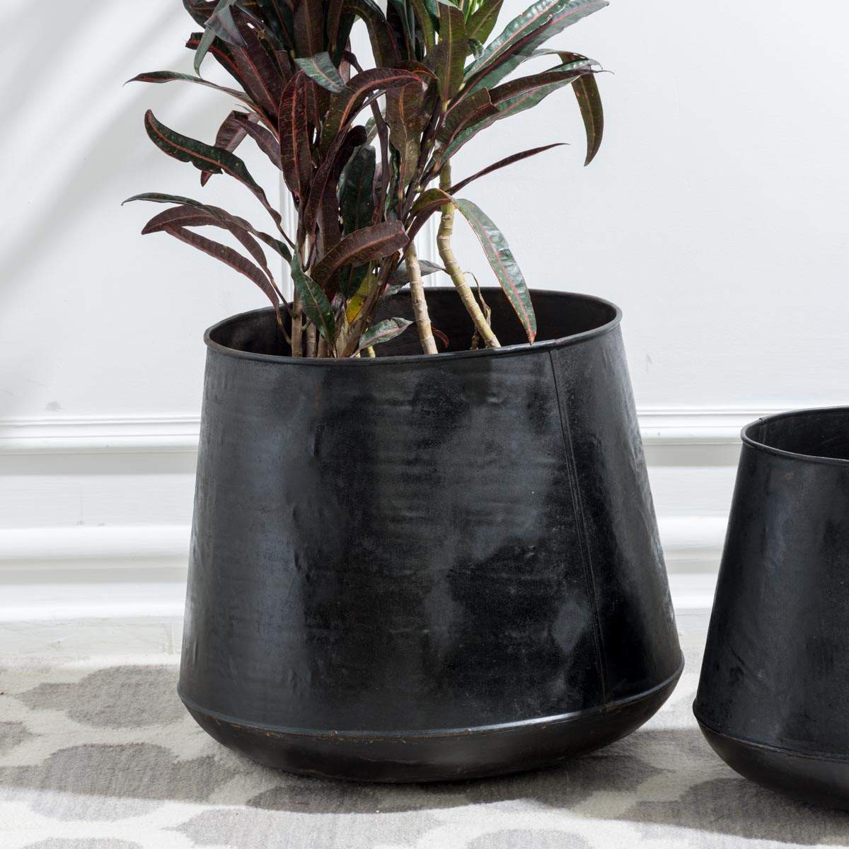 Large Iron Floor Planters - Image 6