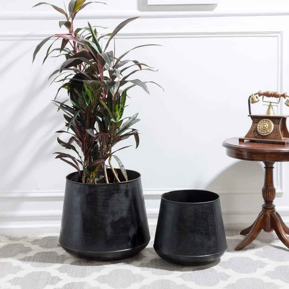 Large Iron Floor Planters - Image 7