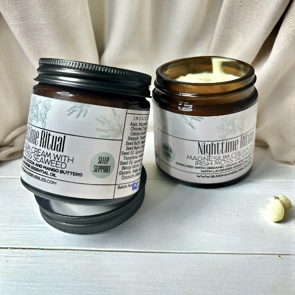 Magnesium Sleep Cream Infused with Irish Sea Moss Seaweed Muscle Relief Magnesium Cream 50g - Image 3