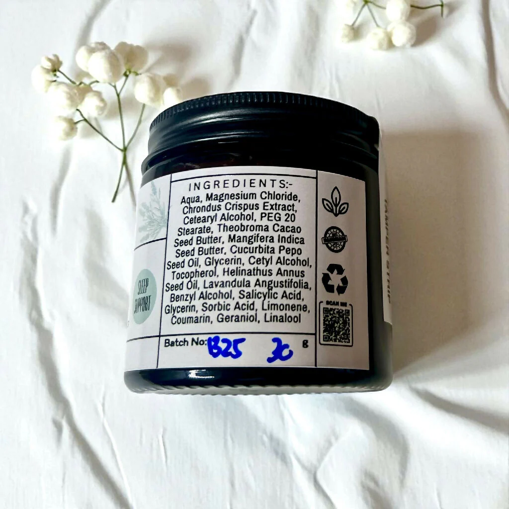 Magnesium Sleep Cream Infused with Irish Sea Moss Seaweed Muscle Relief Magnesium Cream 50g - Image 5