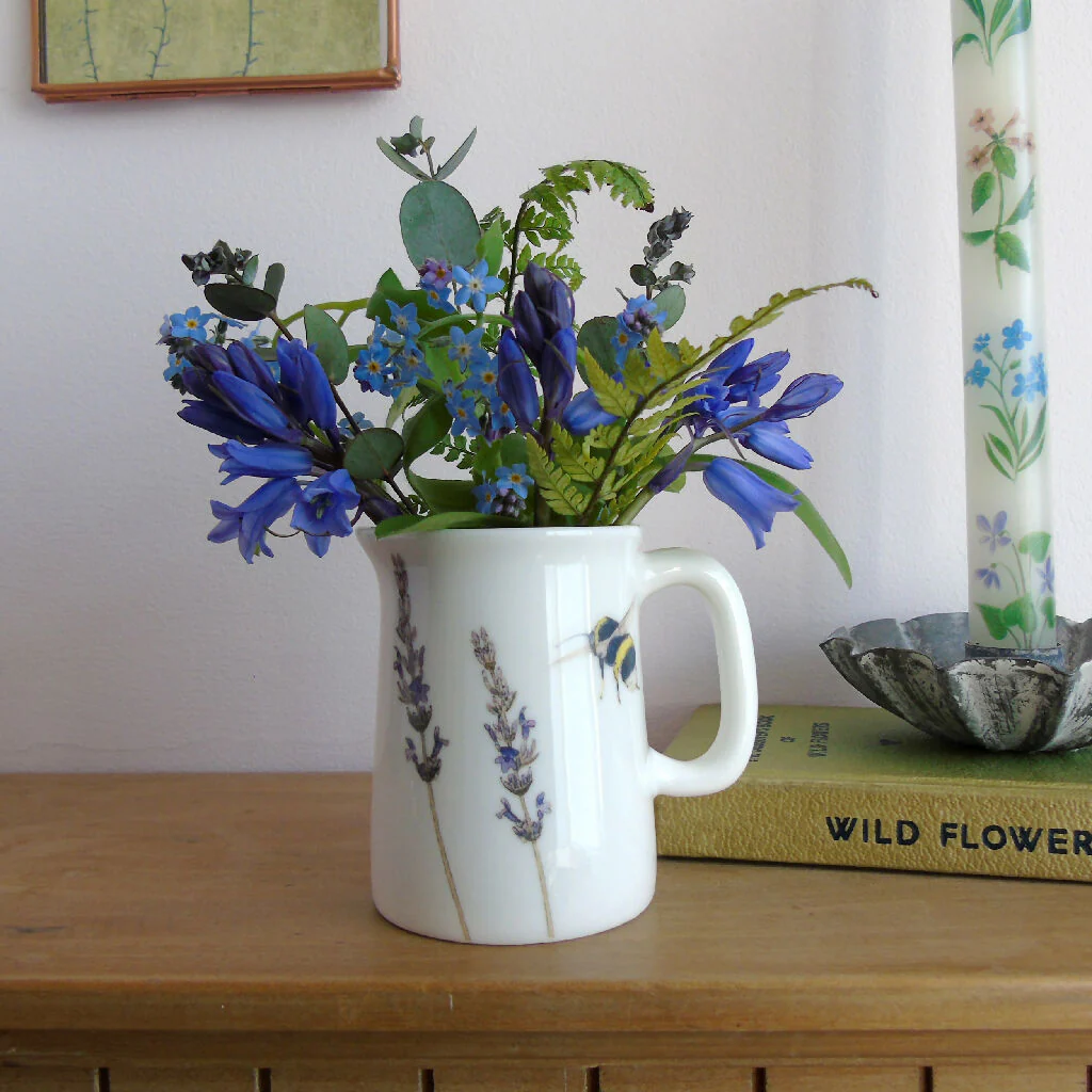 Lavender and Bee Fine Bone China Quarter Pint Jug - Image 2