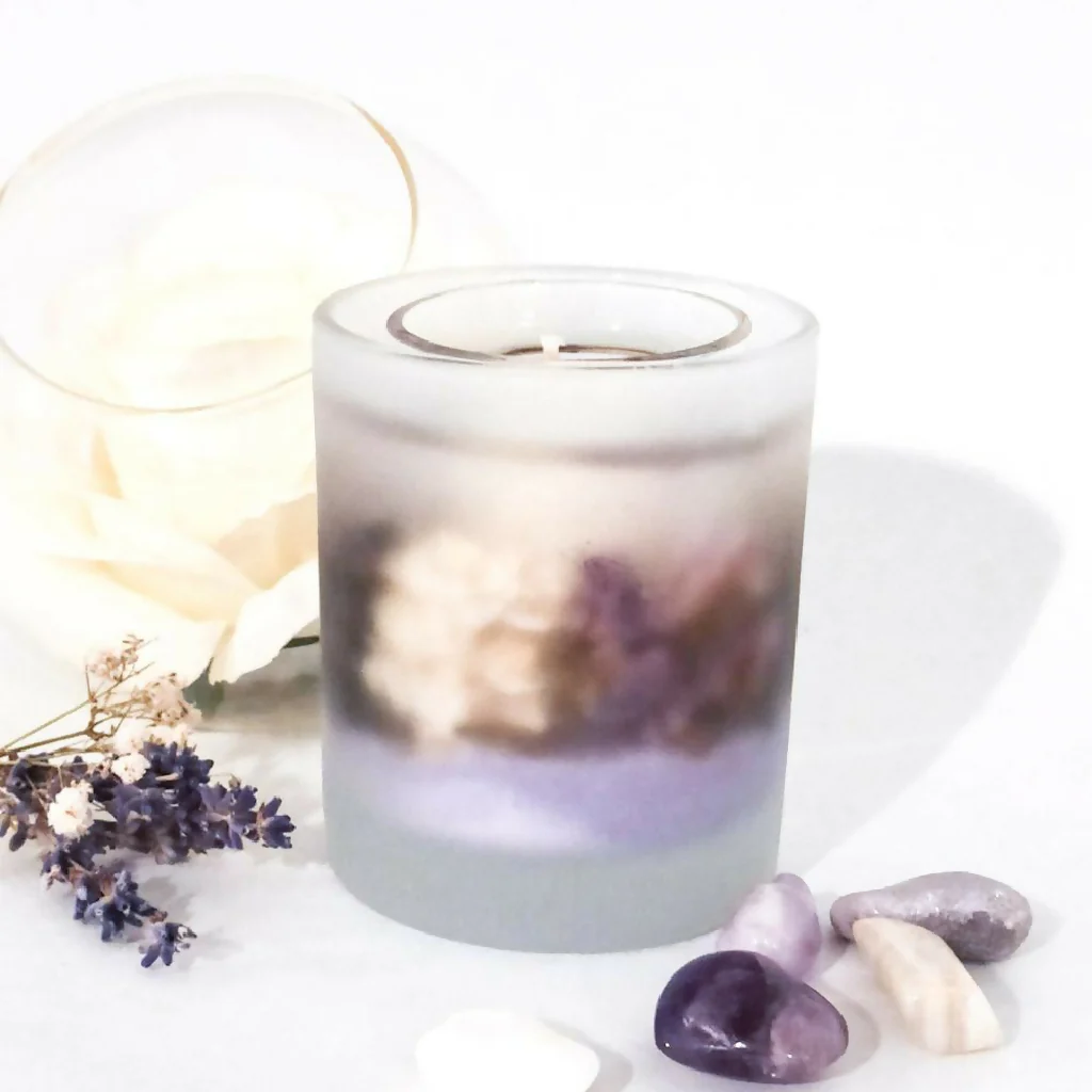 LAVENDER HAZE FROSTED BOTANICAL SCENTED CANDLE