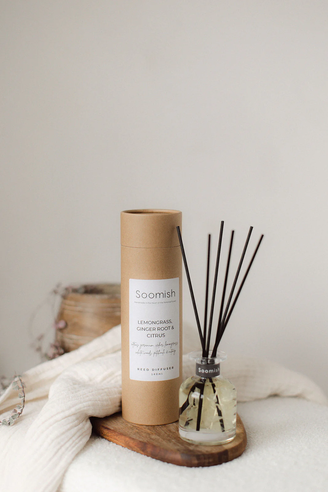 Lemongrass, Ginger Root & Citrus Botanical Reed Diffuser - Uplifting & Energising - Image 3