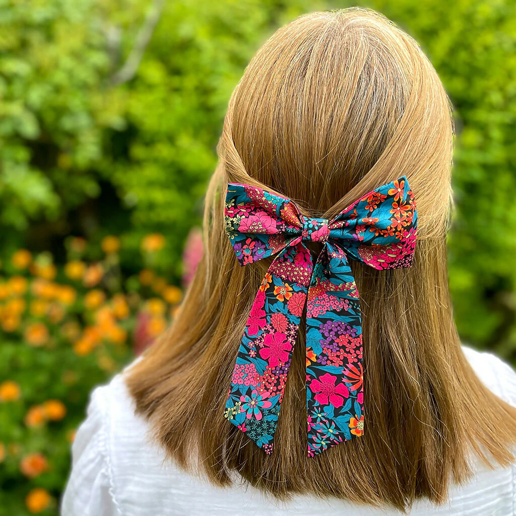 Liberty Bow Hair Clip - Ciara C Print - Image 2