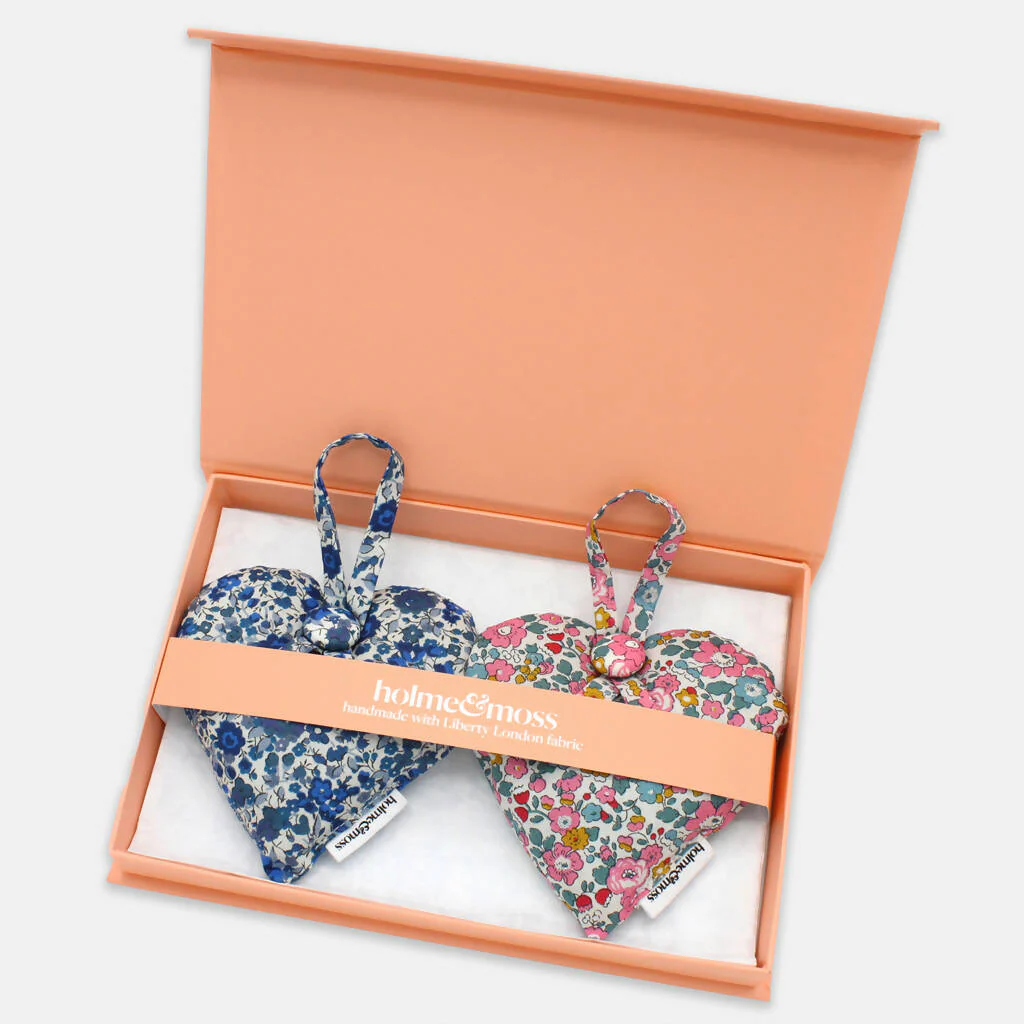 Liberty Lavender Heart Gift Box, Set of Two - Ditsy Florals Collection - Image 3