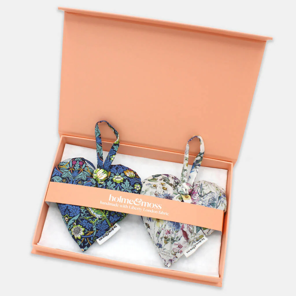 Liberty Lavender Heart Gift Box, Set of Two - Strawberry Fields Collection - Image 3