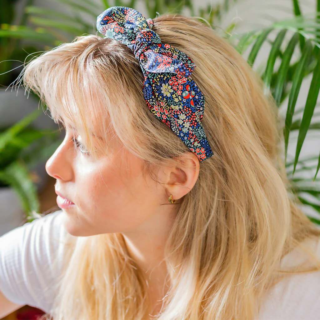 Liberty Side Bow Headband - Emma and Georgina B Print - Image 4