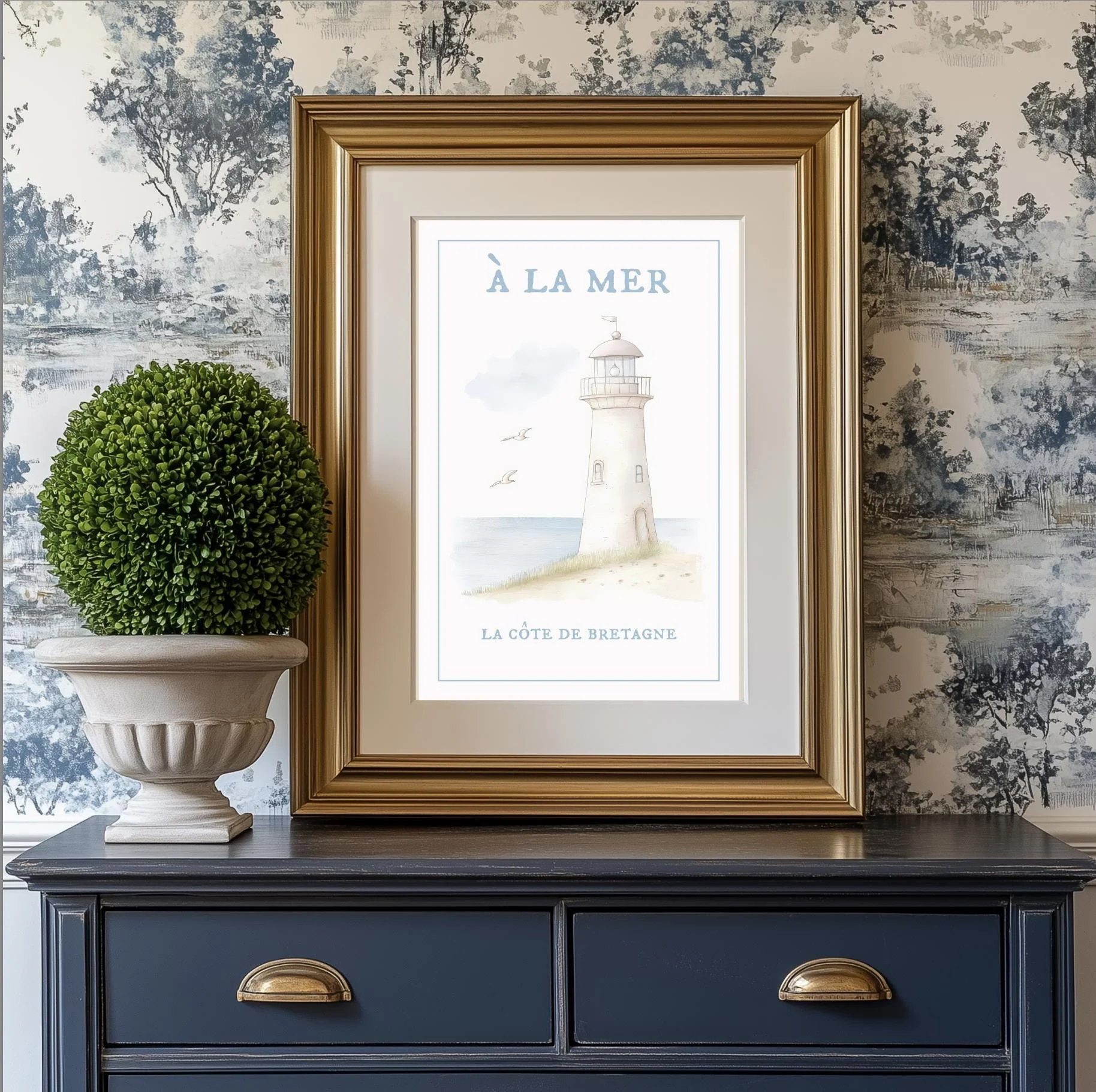 Lighthouse Print Nautical Kitchen Wall Art Nancy Meyers Style Decor - Image 8