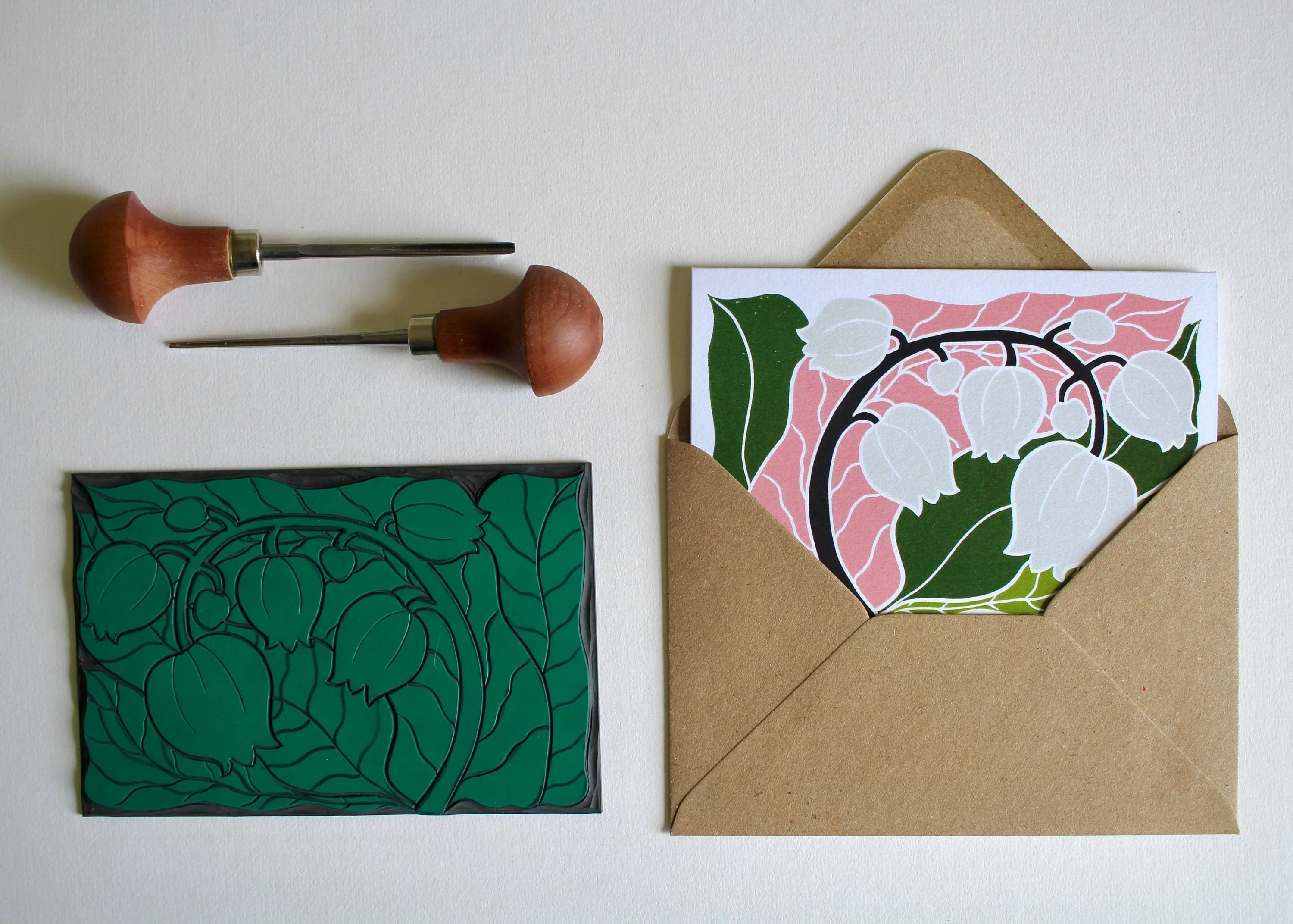 Lily of the Valley (May Birthday) Flower Card | Single Card & Envelope - Image 2