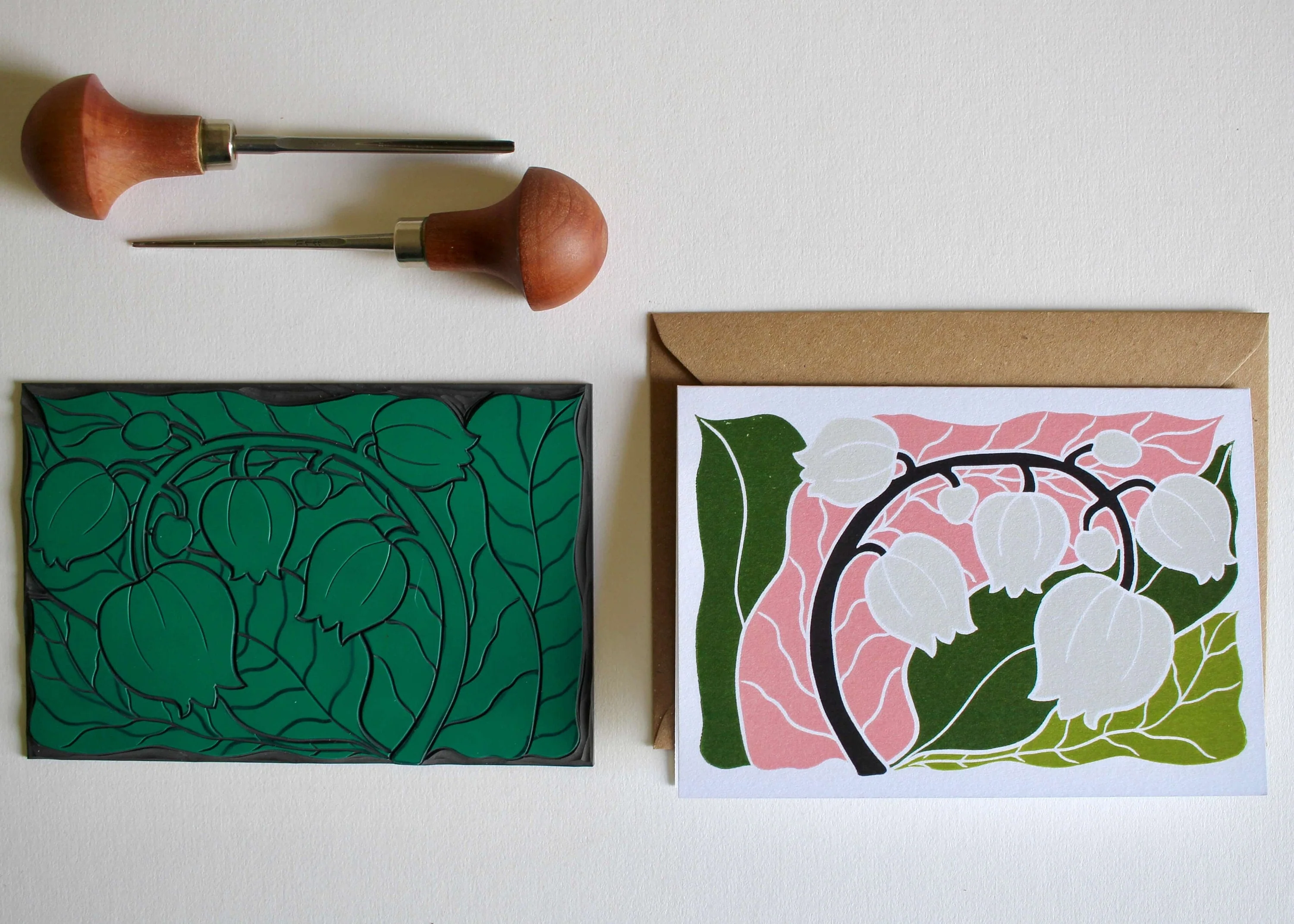 Lily of the Valley (May Birthday) Flower Card | Single Card & Envelope - Image 3