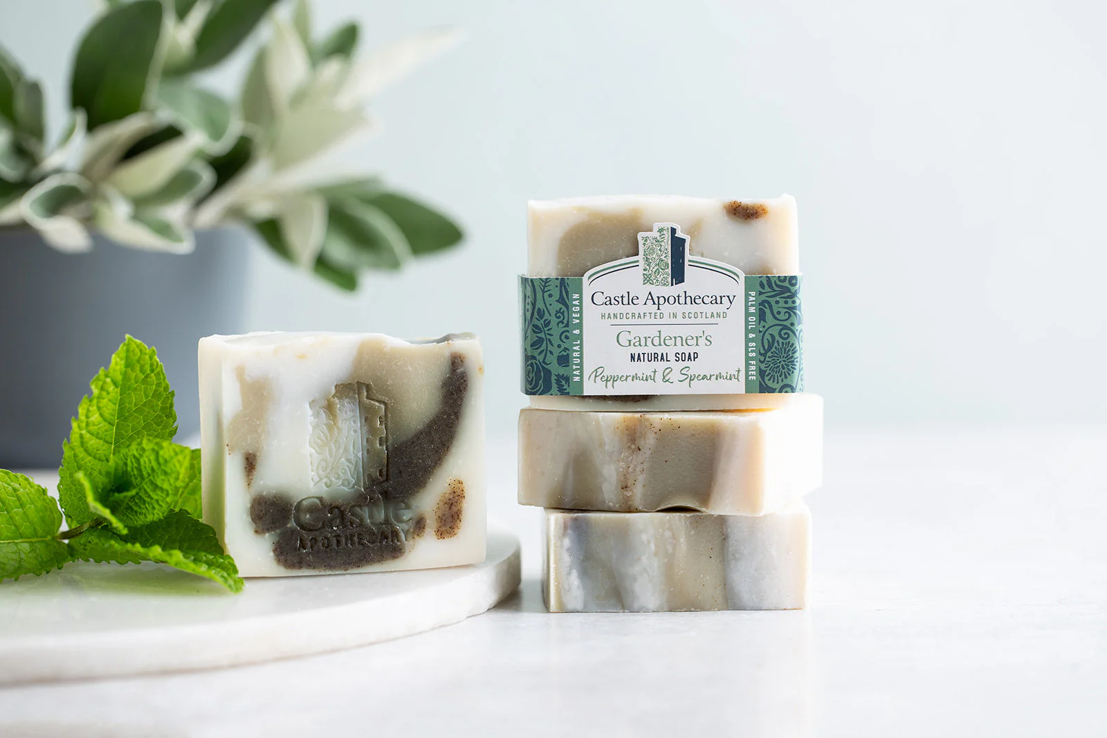 Limited Edition - Large Bar Peppermint & Spearmint Natural Bar Soap  *LIMITED EDITION* - Image 2