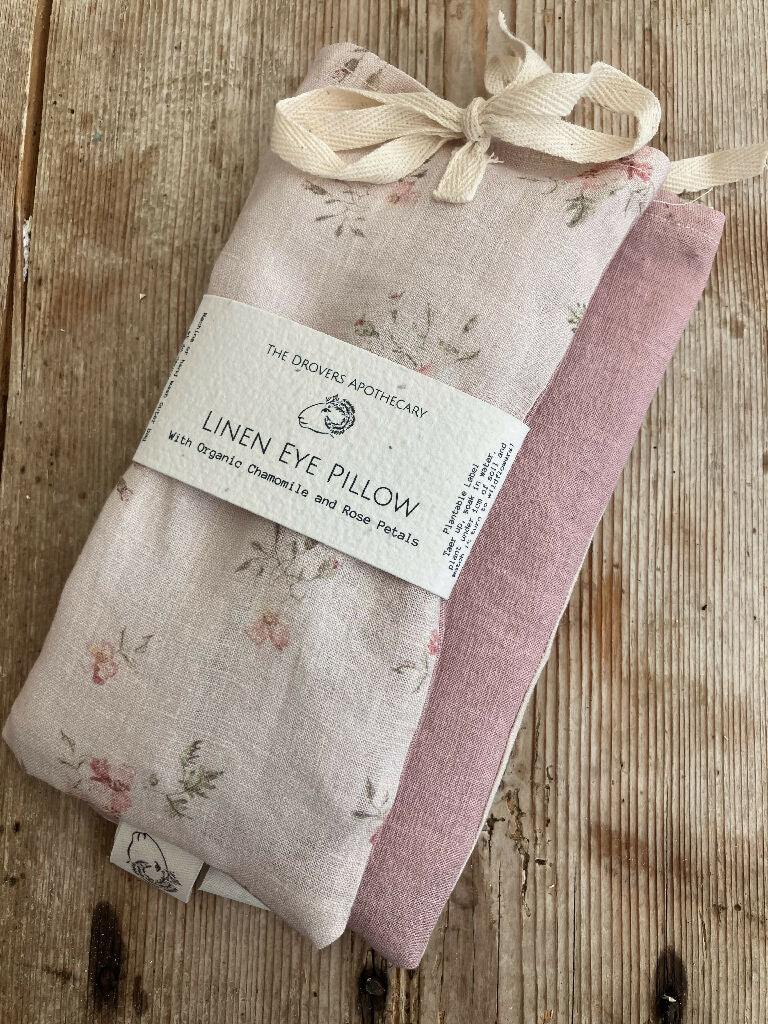 Linen Eye Pillow with organic rose and chamomile - Image 3