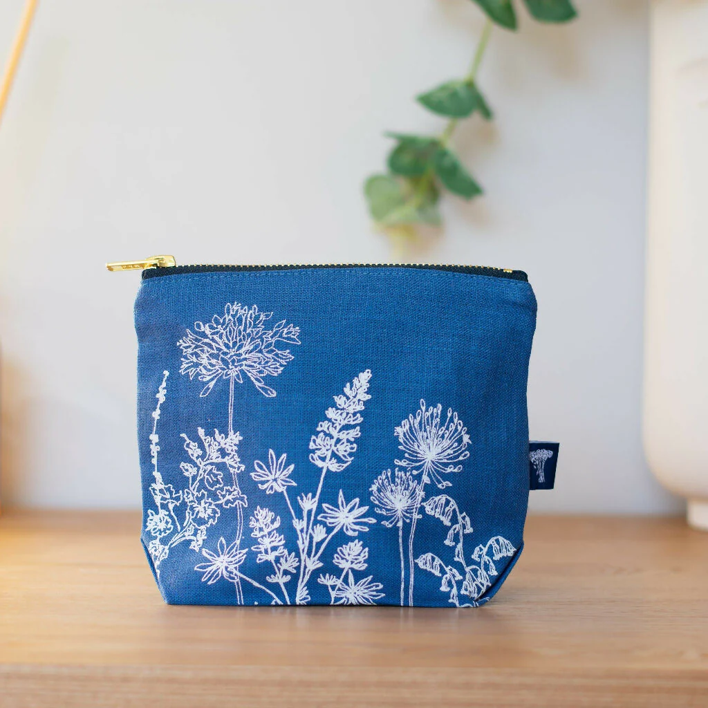 Linen Make Up Bag Garden Design - Image 7
