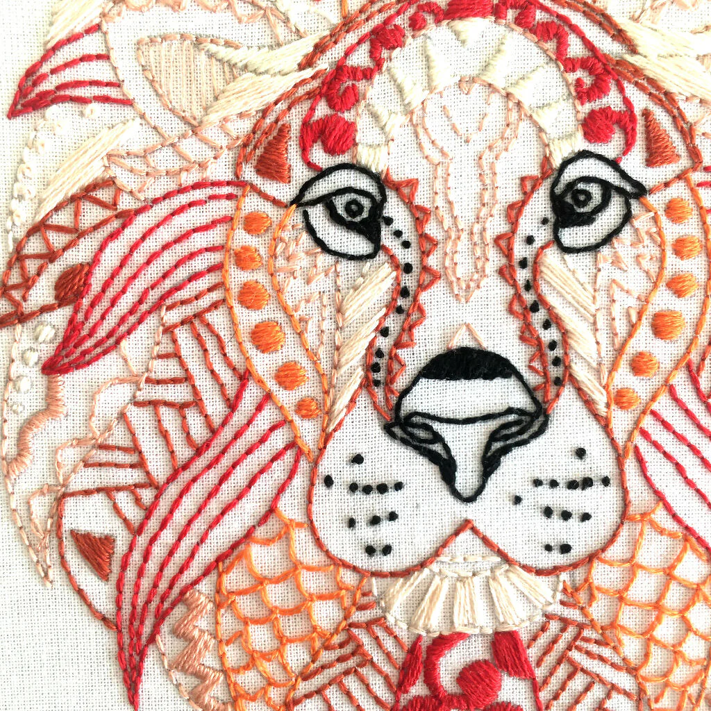 Lion Embroidery Kit - Image 3